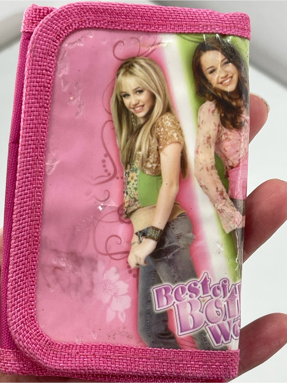 Vintage Y2K Hannah Montana Best Of Both Worlds Trifold Pink Wallet Collectible